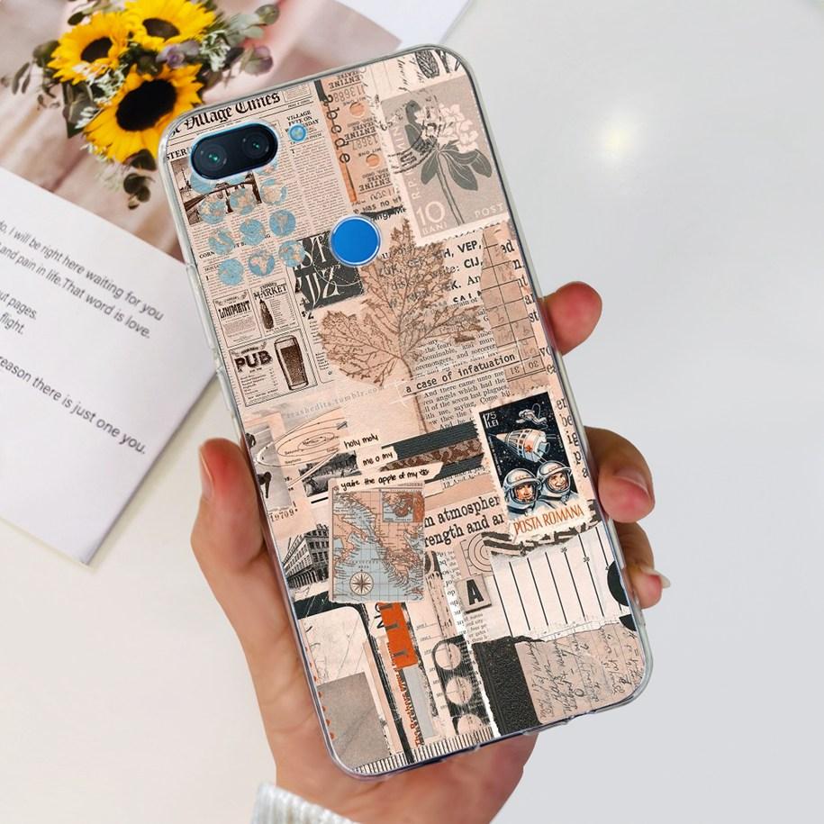 For Xiaomi Mi 8 Lite Case Fashion Soft Silicone Phone Case For Xiaomi Mi 8 SE / Mi 8 Pro Mi8 Lite Clear Tpu Cover Astronaut Capa