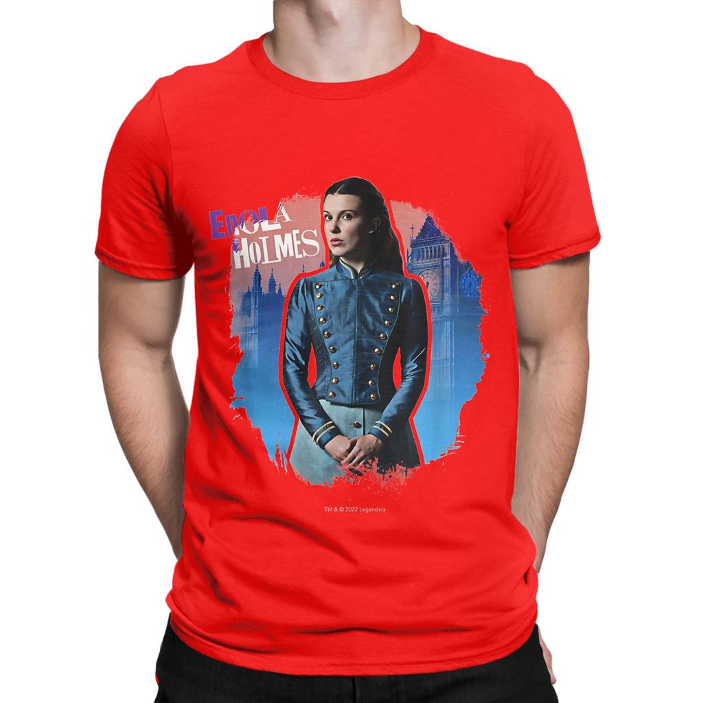 Enola Holmes Mysteries Enola Millie Bobby Brown in London Lustiges 100% Baumwoll T-Shirt Die Enola Holmes Mysteries T-Shirts Oberteile Für Unisex