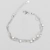 Shiny 925 Sterling Silver Chain Bracelets For Women Luxury Design Double Layered Starry Sky Beads Bracelets Party Charms Jewelry