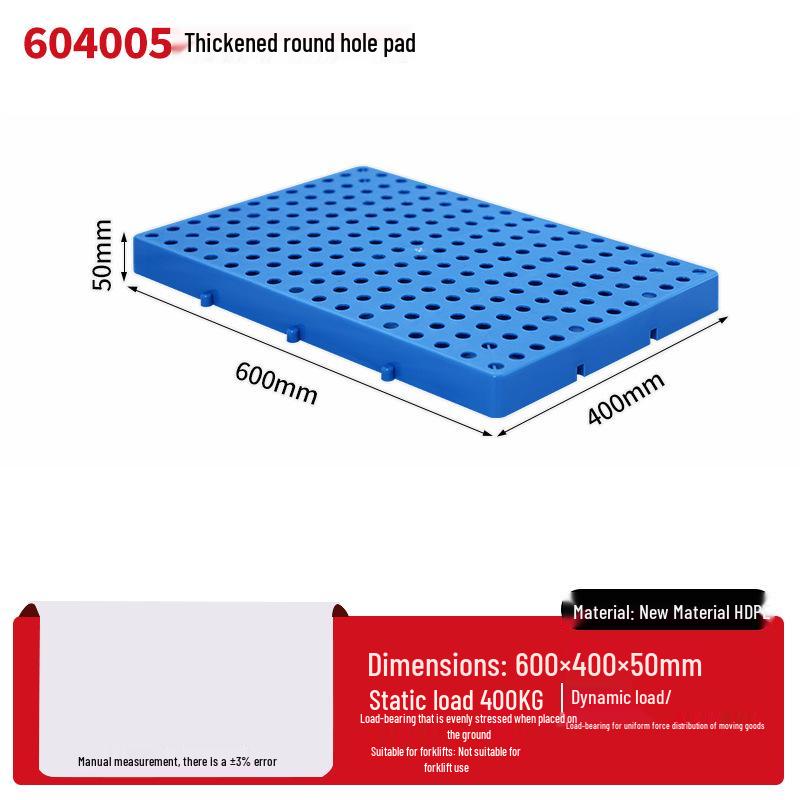 Warehouse Grid Plastic Pallet: Thickened Moisture-Proof Single-Sided Floor Mat for Logistics.