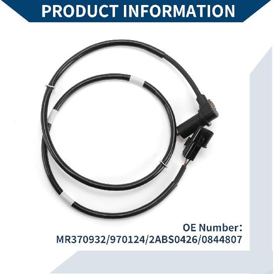 ABS Wheel Speed Sensor Front Left ABS Sensor Anti-lock Braking System Sensor No.MR370932/970124/2ABS0426/0844807 for MITSUBISHI ECLIPSE 2000-2005