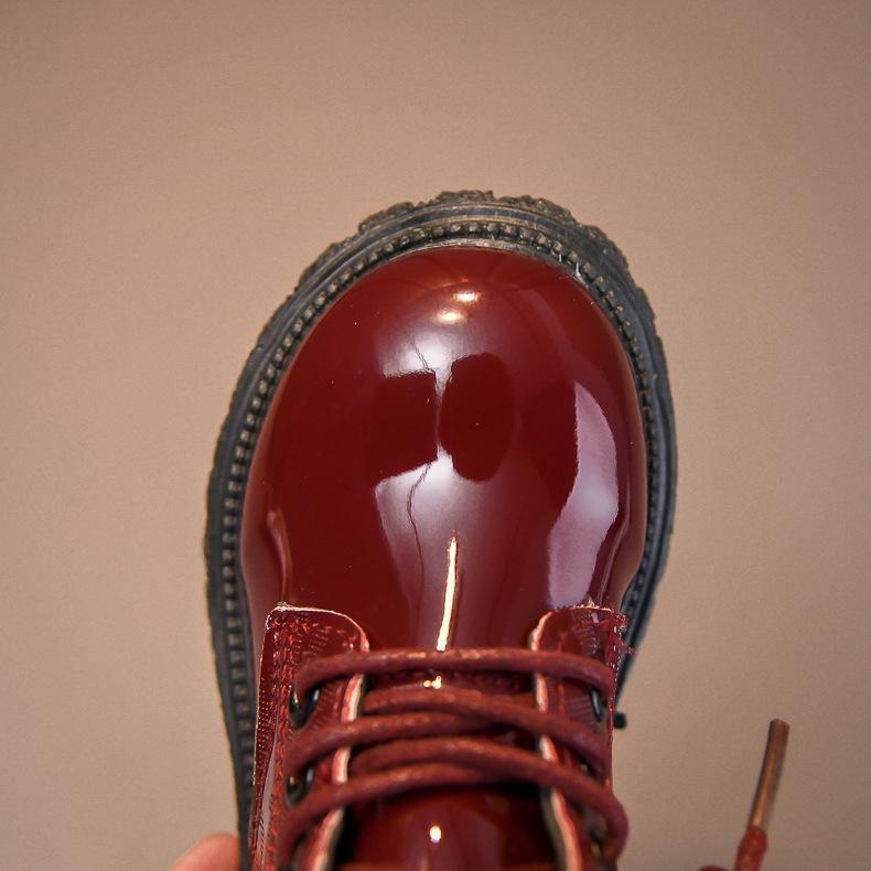 Kinder Lackleder Stiefeletten - Weiche Sohle, Warm, für Kleinkinder, Jungen und Mädchen