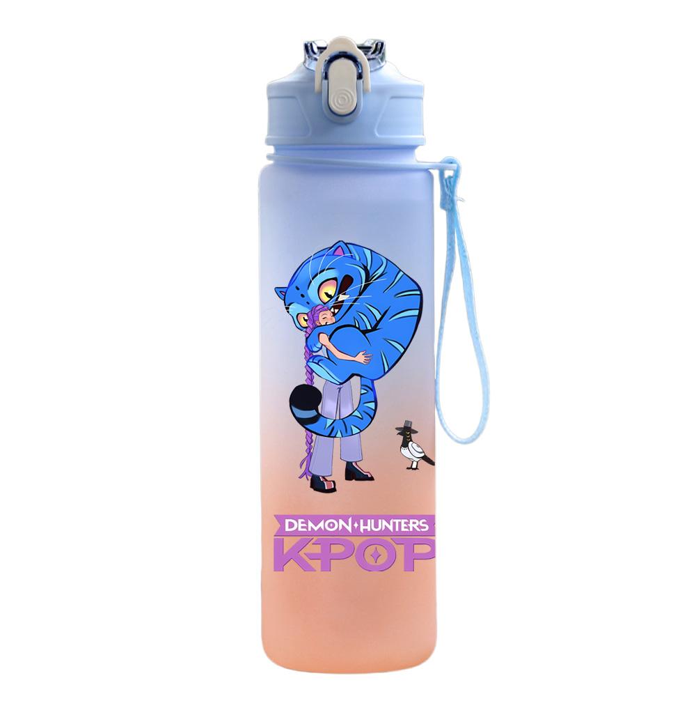 750ml Wasserflasche K-Pop Demon Hunters Bedruckt Große Kapazität Trinkbecher Tragbar Outdoor Sport Wasserbecher Kinder Kinder Geschenk