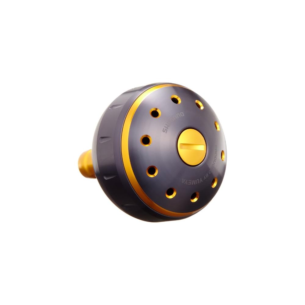 Shimano Yumeya Aluminum Round Power Handle Knob Black/Gold L Knob Type B Replacement Part 26293