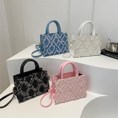 Podzimní ležérní a módní diamantová kabelka přes jedno rameno, malá čtvercová taška, dámská taška, svěží a jednoduchá ležérní