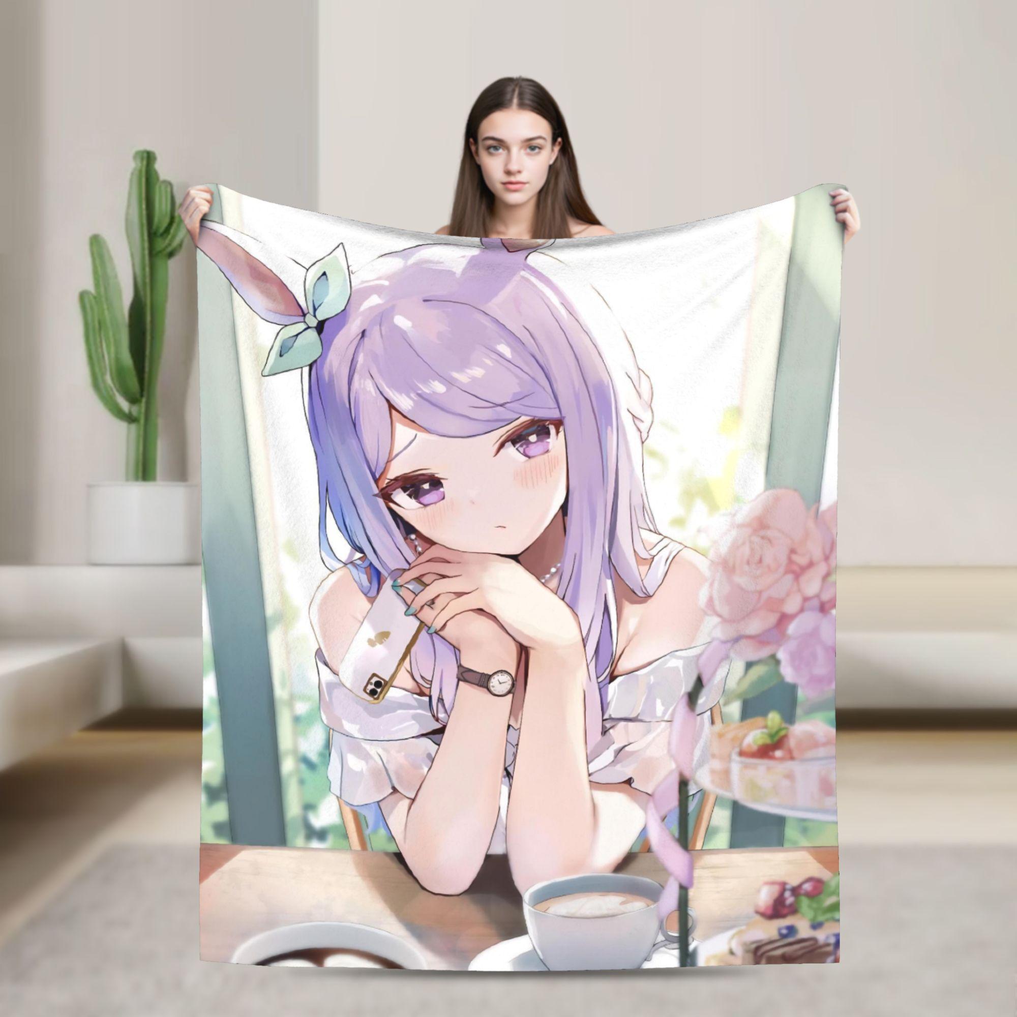 

Umamusume Pretty Derby Cartoon Blanket Coral Fleece Plush Summer Breathable Ultra-Soft Throw Blanket for Bed Outdoor Bedspreads 75x90cm