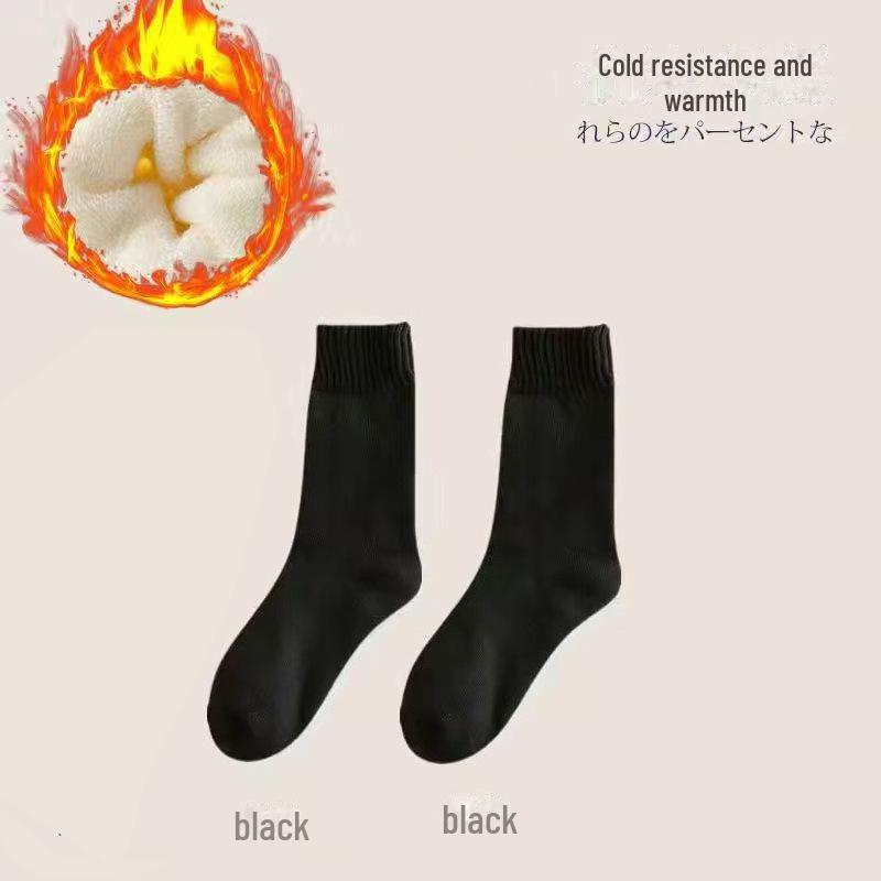 Women's Velvet Thick Winter Socks - Mid-Tube Warm Terry Floor Socks