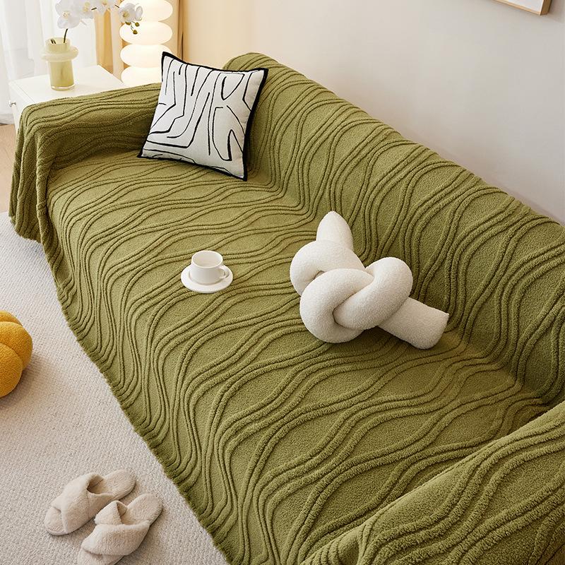 Plush Sofa Towel Autumn and Winter Thickened New Light Luxury High-Grade Sofa Cushion Full Cover Cloth Cover Full Cover Universal Cover
