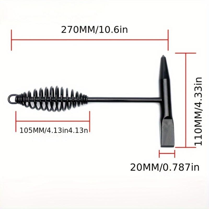 1pc High-Carbon Steel Welding Chipping Hammer with Spring Handle, Rust Remover, Slag Hammer for Welder, Industrial Hand Tool, Safety Security