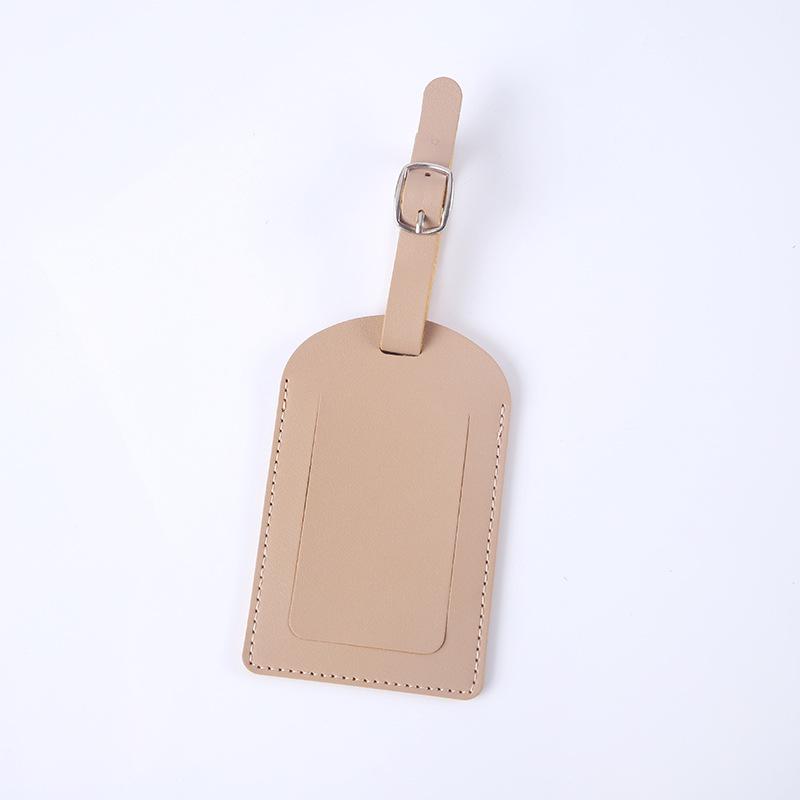 Anti-Lost Leather Luggage ID Tag with Boarding Pass Holder