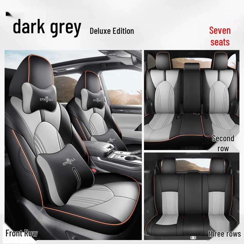 Toyota Highlander Car Seat Cushion Set: 5-Seater and 7-Seater All-Season Full Coverage Interior Accessories
