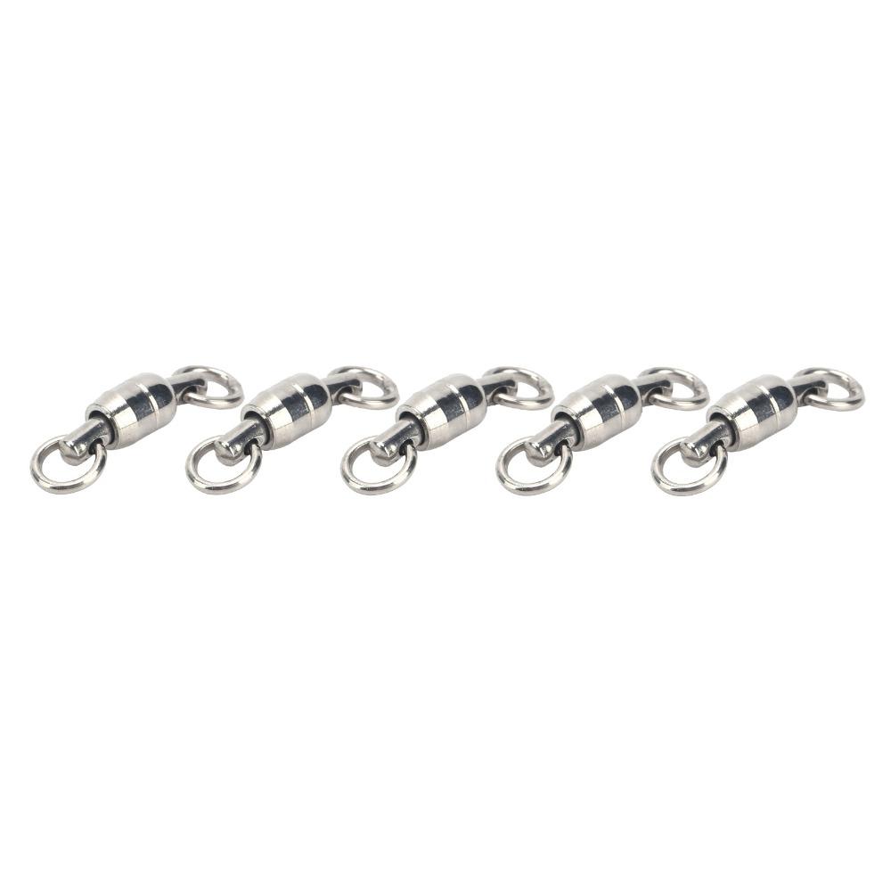 30PCS TwoWay Bearing Rotation Ring Dual Ball Fishing Connector Fishing Swivel Fishing Accessories