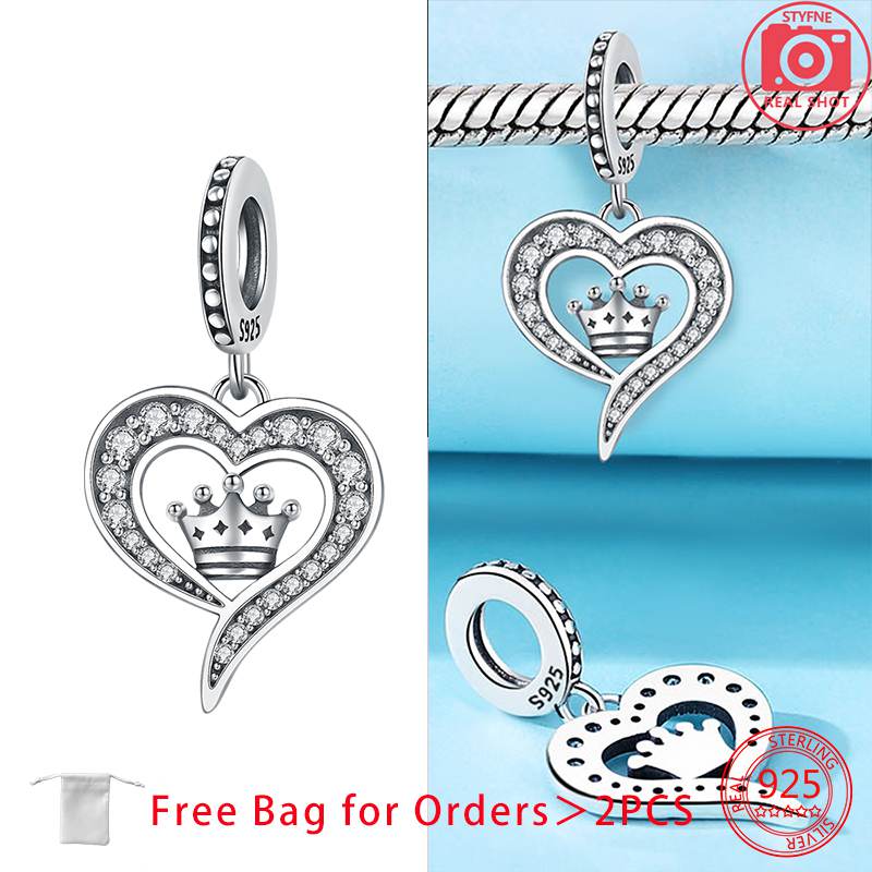 Endless Love Flower Bead Charms Hearts Charm Bead Charms originales copper Dangle Pendants Jewellery Birthday Charm Bead Charms for Women