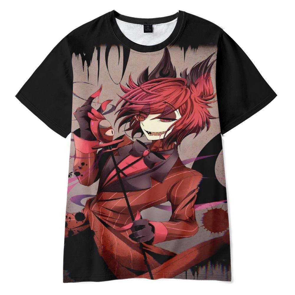 Hazbin Hotel Women Men's T-shirts 3D Printed O-Neck Oversized Short Sleeves Fashion Mens Clothing Streetwear