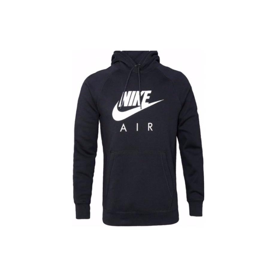 Nike Sportswear Hoodie Black White Men s BQ5532-010 XL