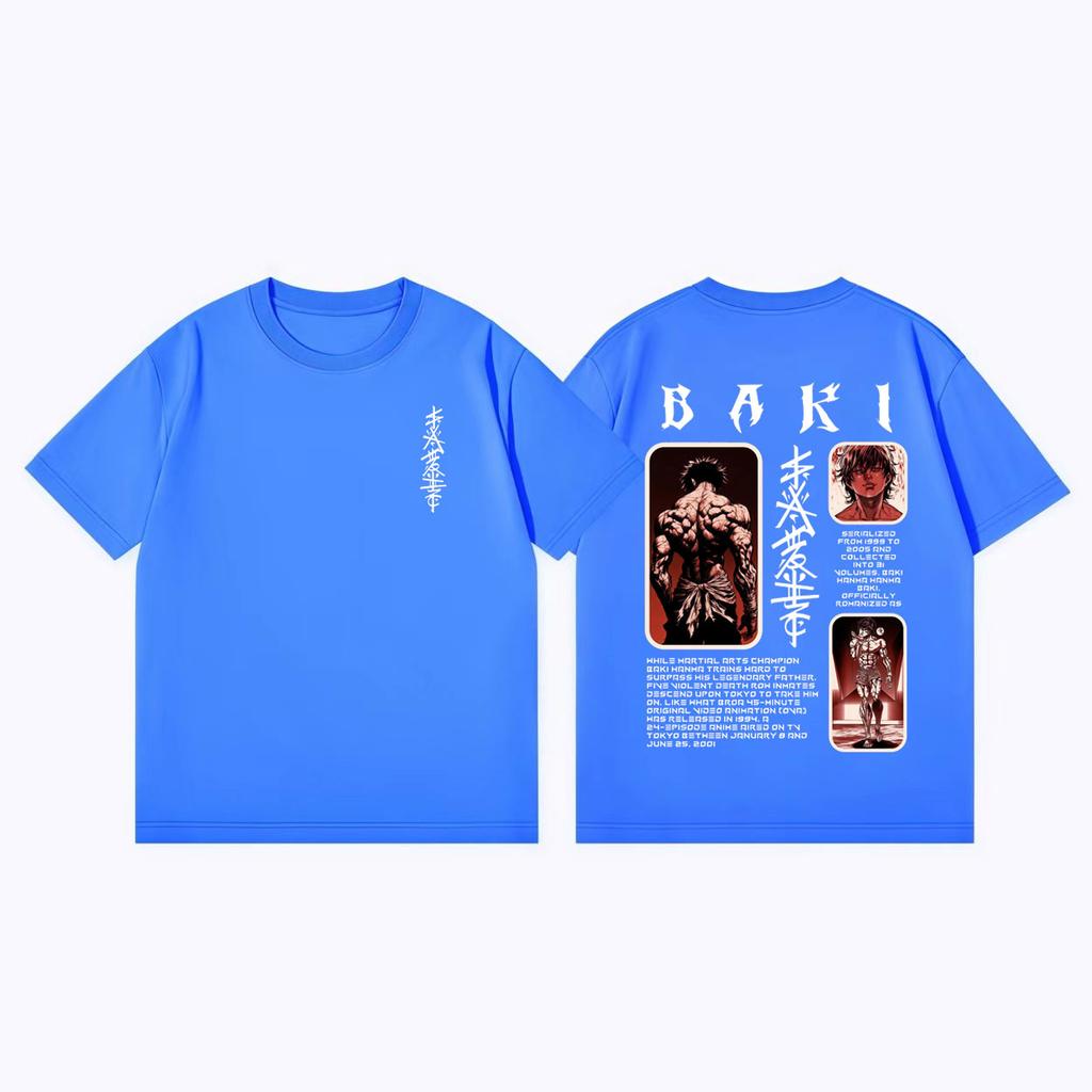 Japanese Anime Baki Graphic T Shirts Men Women Harajuku Manga Short Sleeve Tshirt Fashion Casual Oversized Tshirts Streetwear