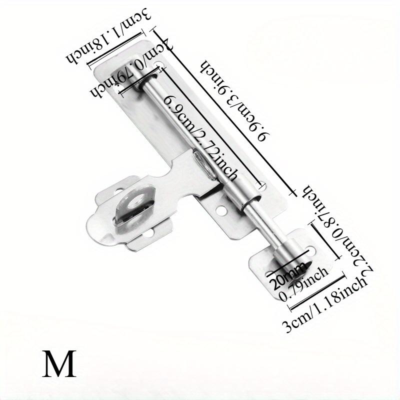 1 STK Hardware Türschloss Edelstahl Riegelriegel Riegel Vorhängeschloss Verschluss Set Gebürstet Zum Verriegeln von Tür Fenster Schublade Schrank