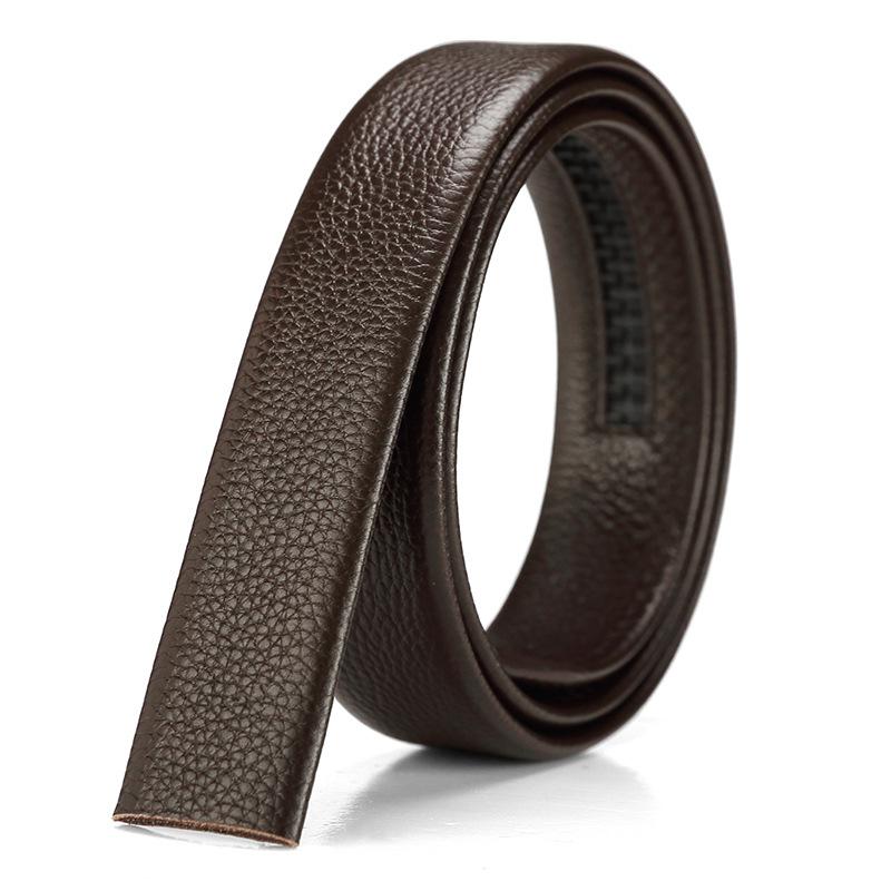 

Genuine Leather Men s Belt Head Layer Cowhide Headless Lychee Pattern Automatic Casual Belt Pig Intestine Belt 110-130cm