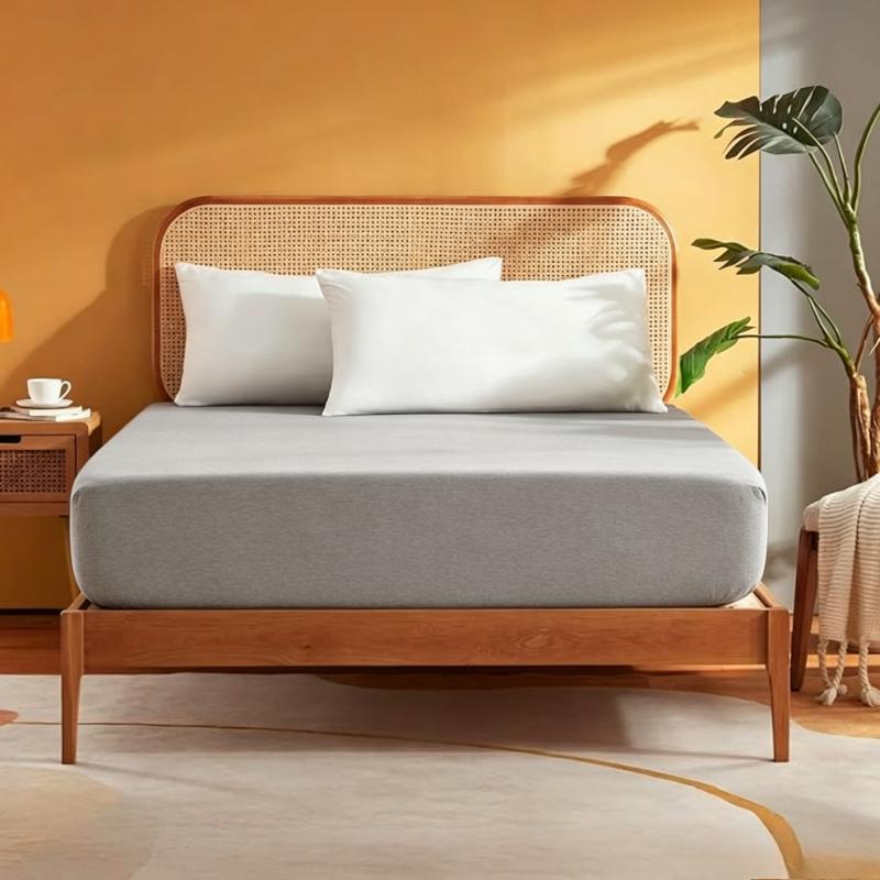 Waterproof  Solid Color Mattress Covers Protector Adjustable Non-slip Bed Fitted Sheet with Elastic Band for King 90/160/180x200