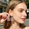 Creative School Season Jewelry 1 Pair Back to Earrings Colorful Acrylic Letter Dangle Campus Atmosphere Accessories Drop First Day of Appreciation