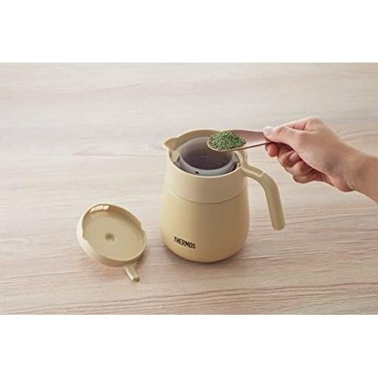 Thermos Vacuum Insulated Teapot Strainer 700ml Brown TTE-700 BW