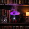 Atmospheric Bar Decor Light Up Witch Cauldron DIY Set, Halloween Glowing Black Plastic Bowl with Spiders, Spooky Table Centerpiece Hocus Pocus