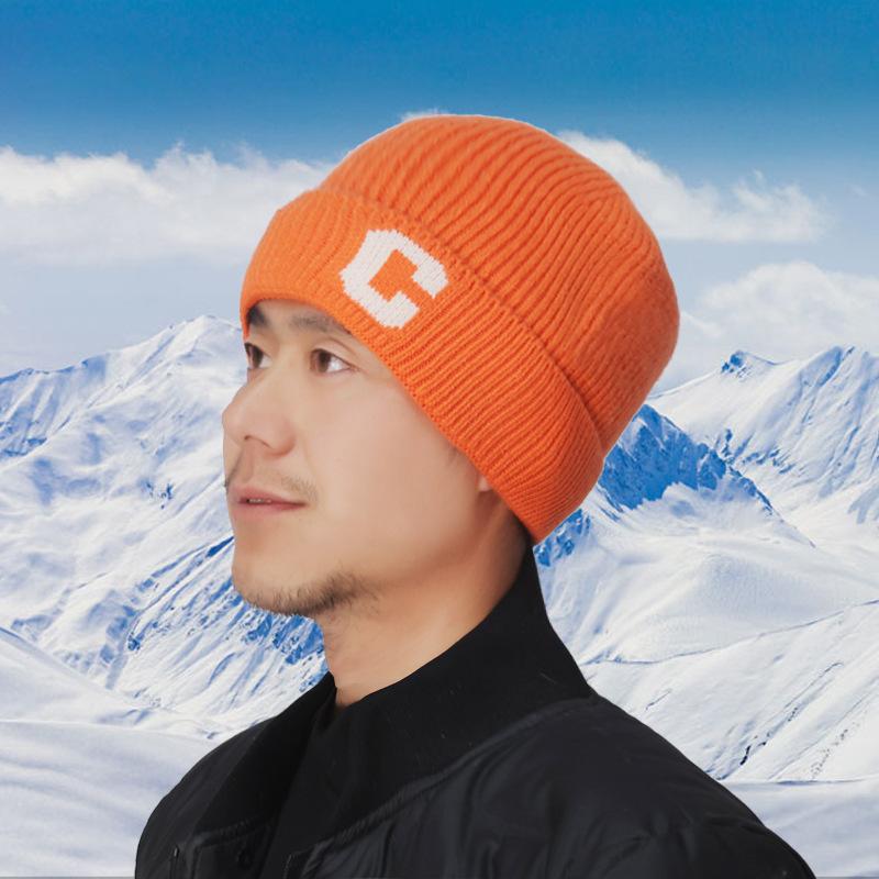Hat Men's Ear Protector Hat Autumn and Winter Knitted Hat Cashmere Warm Elderly Hat Thickened Wool Hat Light Luxury