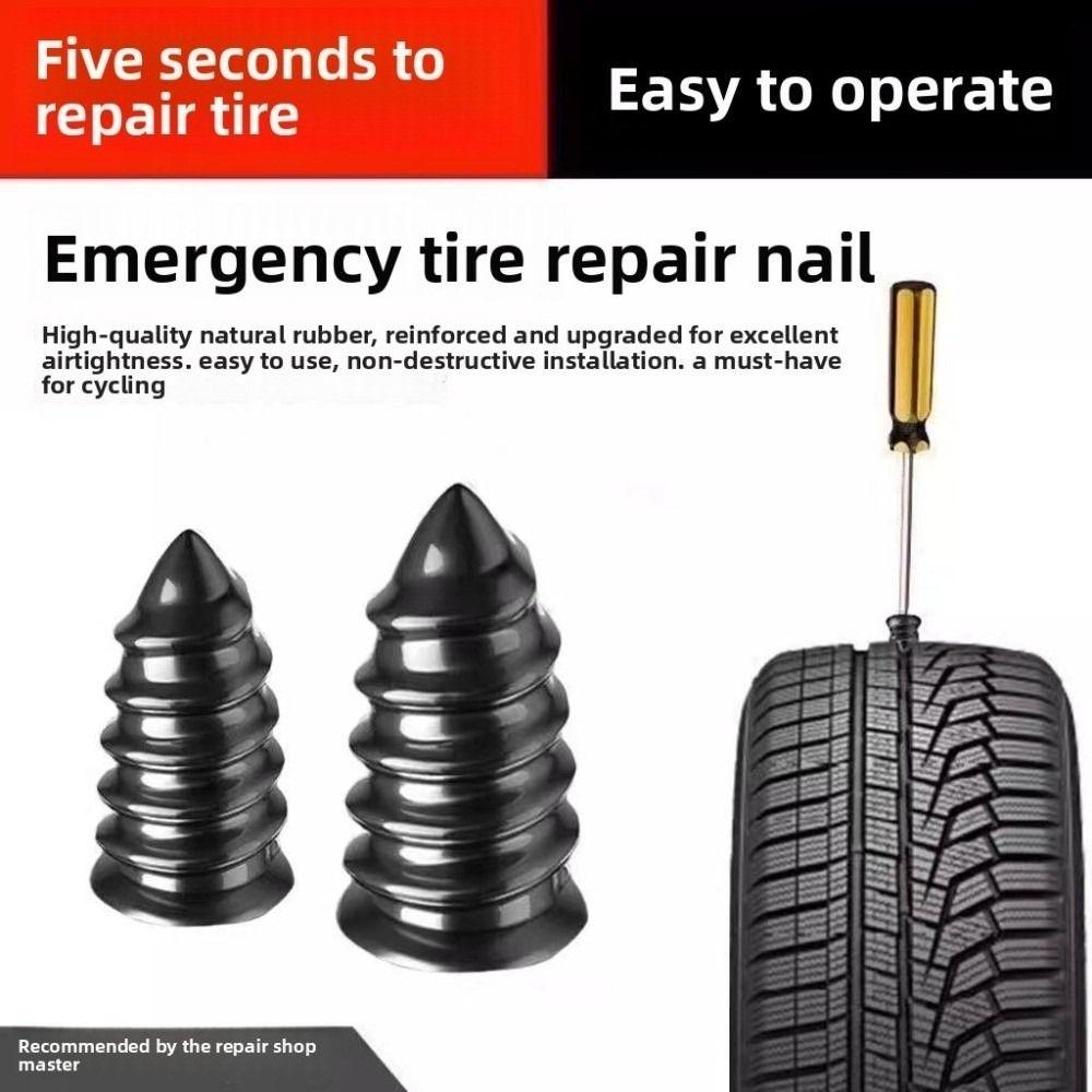 New 10/20/30/40/50PCS Rubber Car Vacuum Tyre Repair Nail Kit Screw in Car Tire Accessorie Tire Repair Rubber Nails Kits