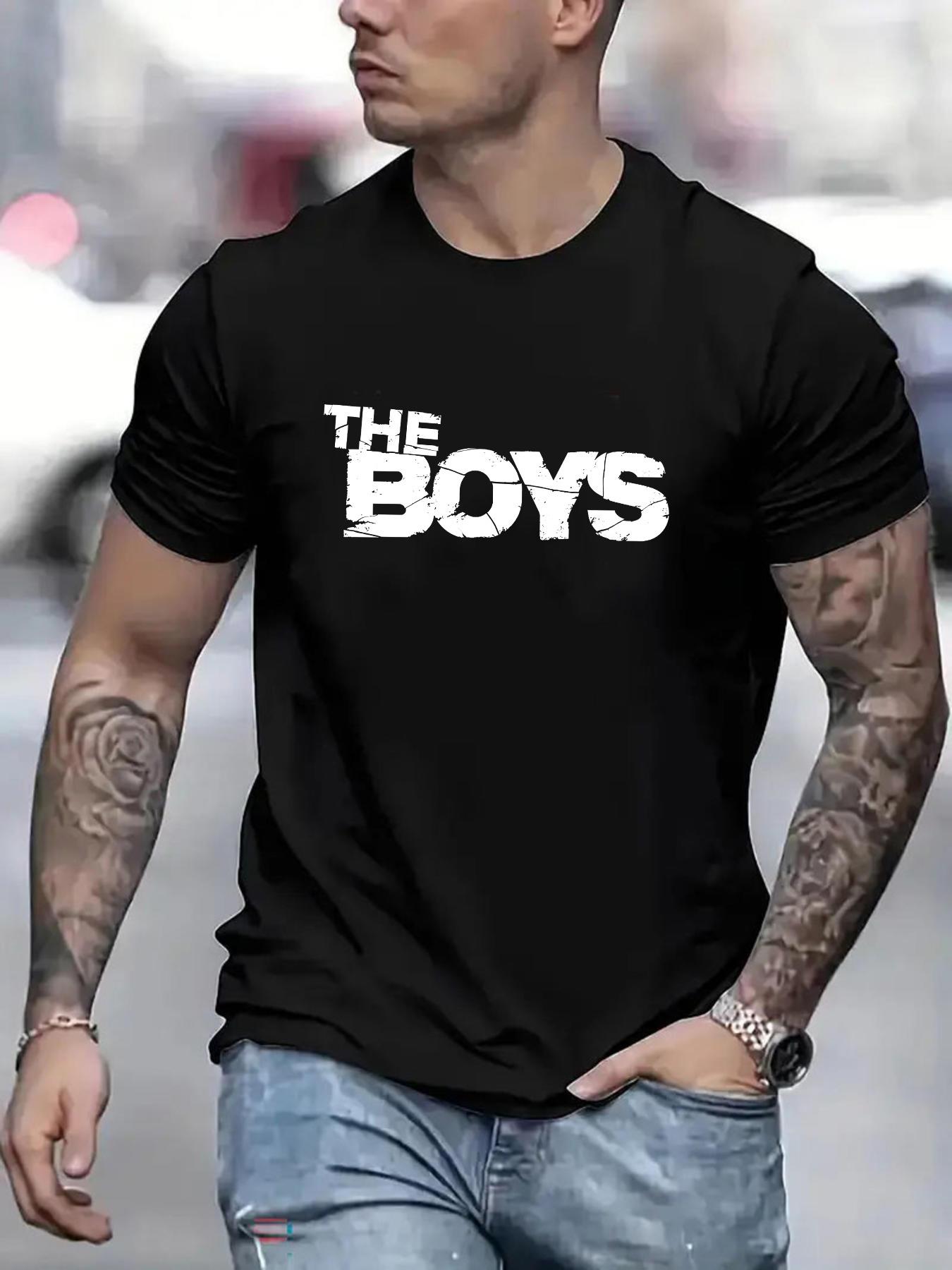 THE BOYS Casual Crew Neck Short Sleeve T-shirt - Bold Letter Print XXXL