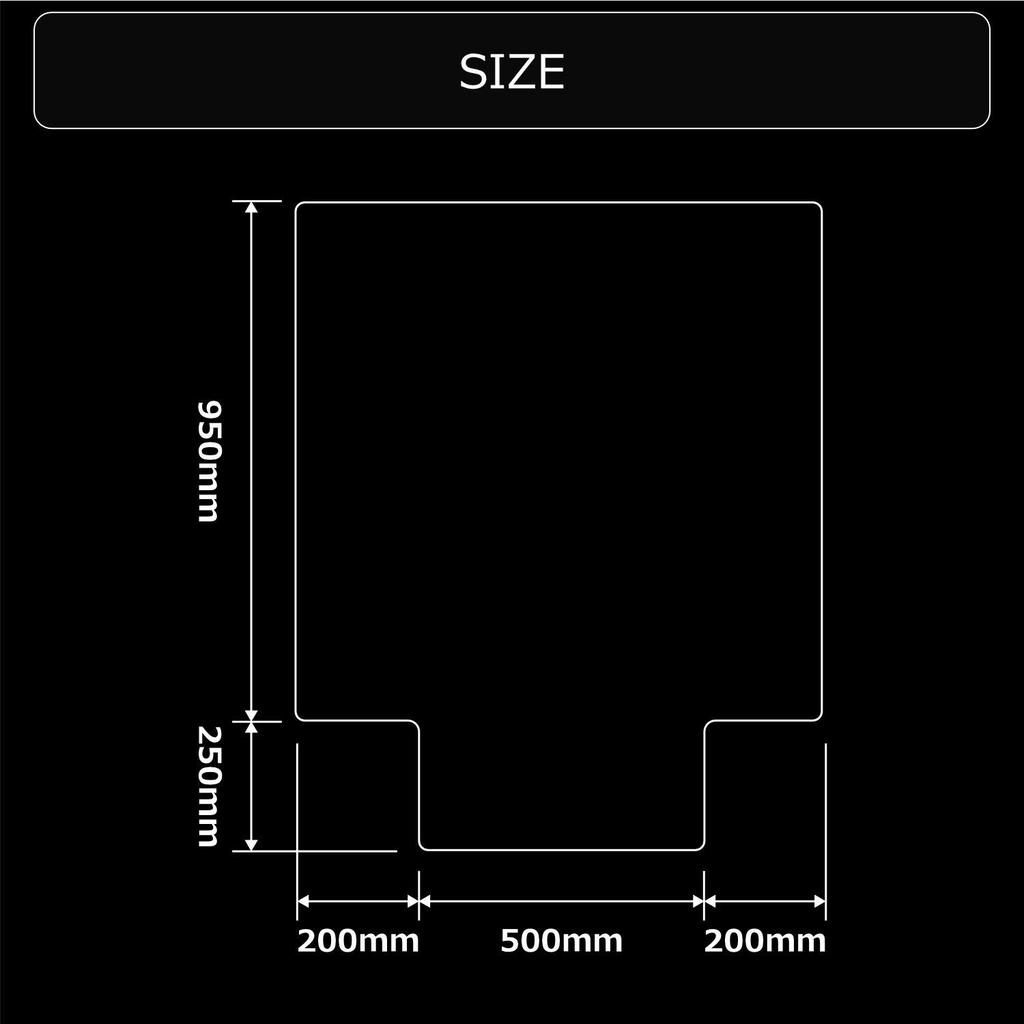 Bauhutte Chair Mat Clear X BCM-120CL [90 120cm, 1.5mm Thick]