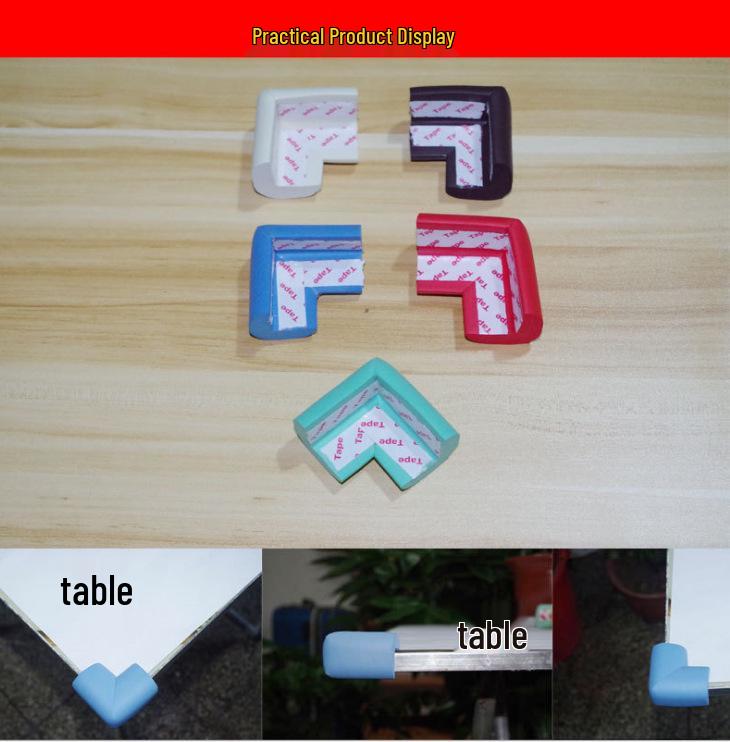 Self-Adhesive Foam Corner Protectors for Kids - Soft, Thickened Anti-Collision Guards for Tables, Beds, and Walls