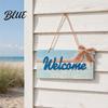 Retro Wooden Sign Welcome Decorative Sign Mediterranean Style Long-lasting Door Decoration Wall Mounted