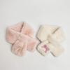 Solid Color Bowknot Scarf Korean Style Kids Plush Scarf Sweet Anti-Cold Neckerchief  Gifts