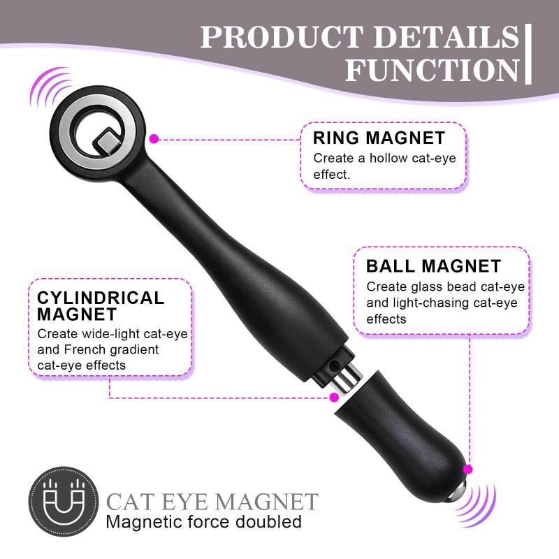 3 In 1 Nail Magnet Stick Black Hole Glass Bead French Cat Eye Nail Art Tool For Magnetic Gel Polish Manicure Diy Salon 1Pc