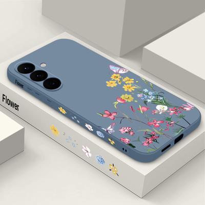 Soft TPU Case For Samsung Galaxy S24 S23 S25 FE S25 S22 Ultra A17 A56 A16 A55 A25 A15 A36 A35 A54 5G Small Flower Pattern Cover