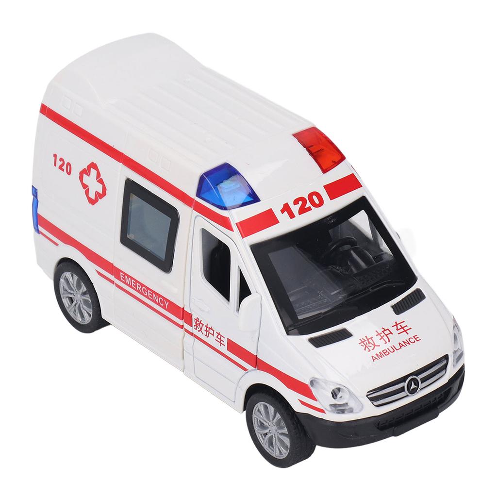 Pull Back Mini Car Five Doors Interesting Alloy 14x6x7.5cm Emergency Transport Car Toy with