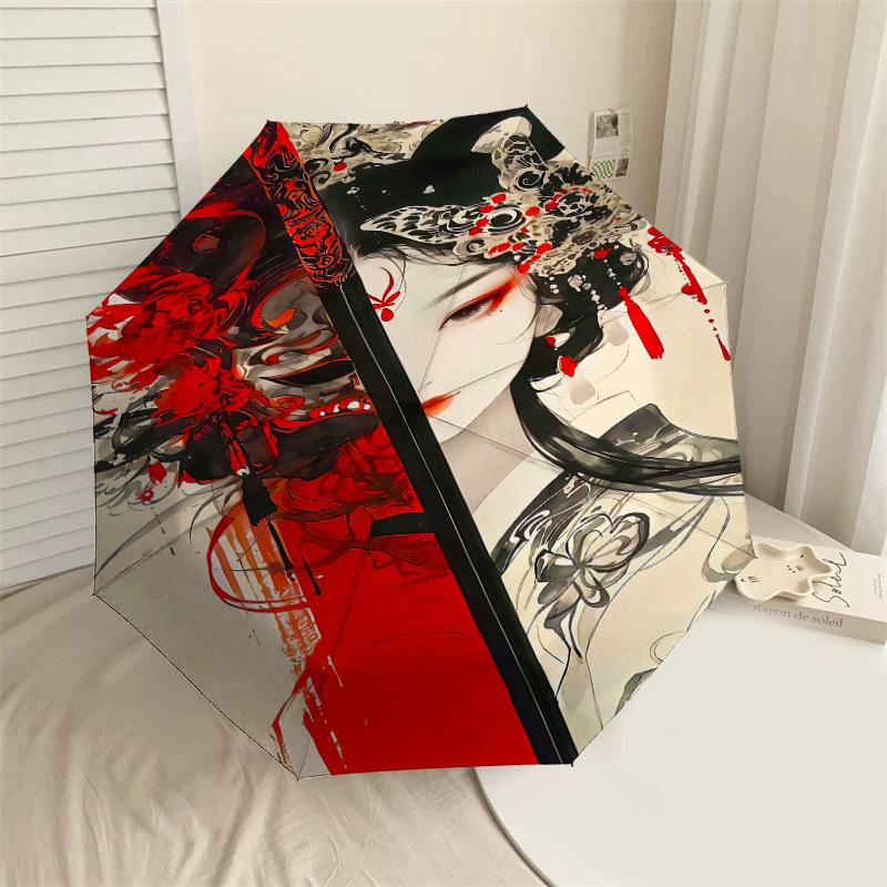 

1pc mask costume Automatic Open/Close Umbrella Compact Folding Umbrella with 8-Rib Shaft for Women/Men, Elegant Birthday1171S