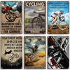Artisian Cycling Decorative Plaque Bicycle Metal Sign Bike Sport Tin Plate Wall Decor Garage Bar Pub Club Hotel Cafe Kitchen