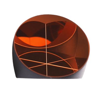 Eckenwürfelprisma Kupferbeschichtet Plattiert Trihedraler Retroreflektor Optisches Glas Dia 17,8 mm
