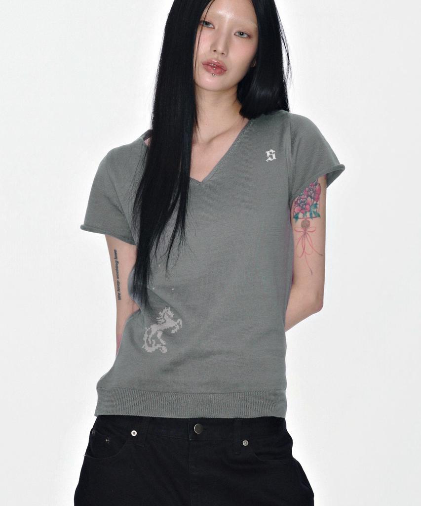 Soheul Cr Back Knit V-T (Deep)