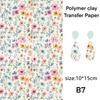 Creative Flower Designs Transfer Sheets Essential Jewelry Making Floral Transfer Sheets for Clay Jewelry Charm