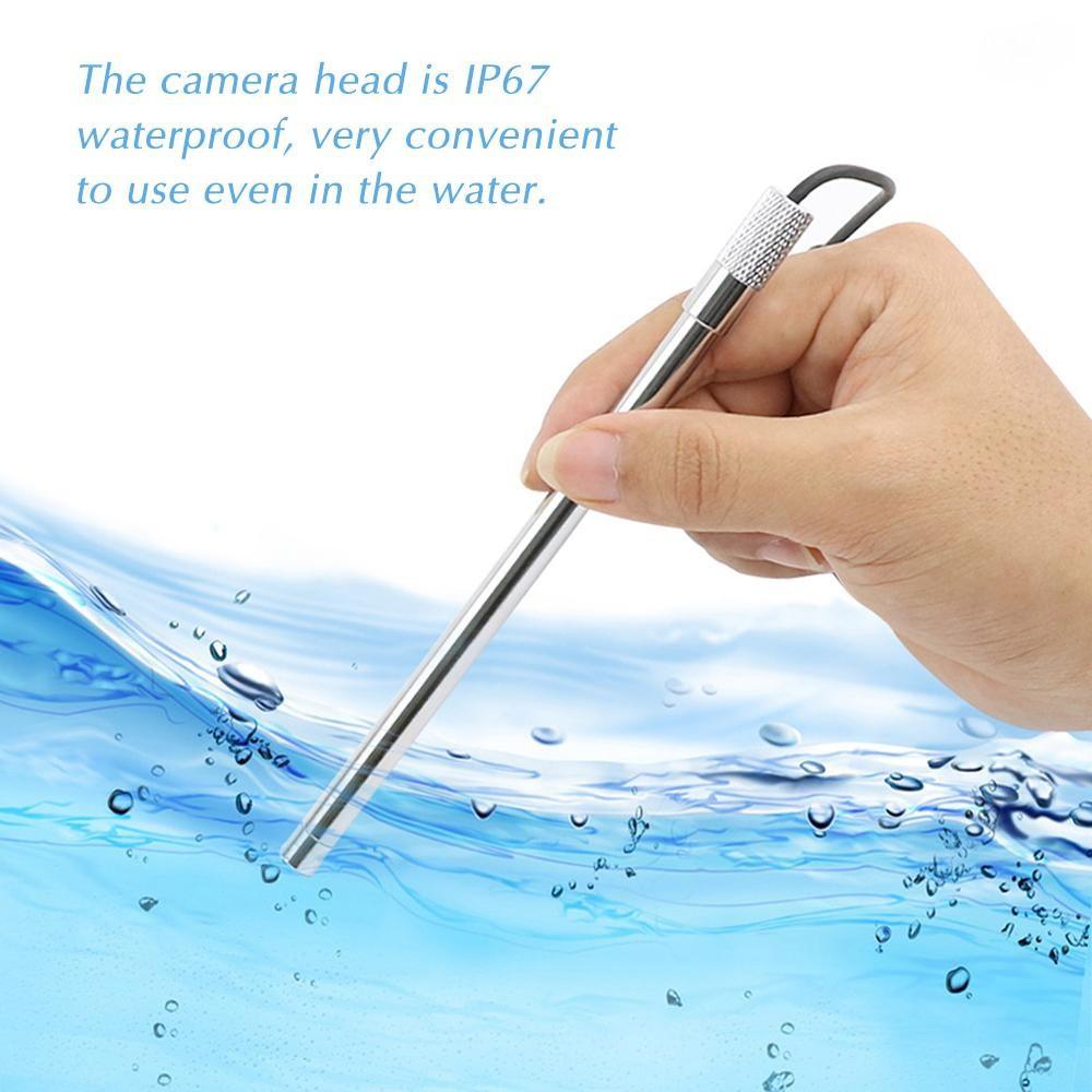 Portable Digital USB Microscope 8MM HD Inspection Magnifier IP67 Waterproof 10X-200X Magnification Camera