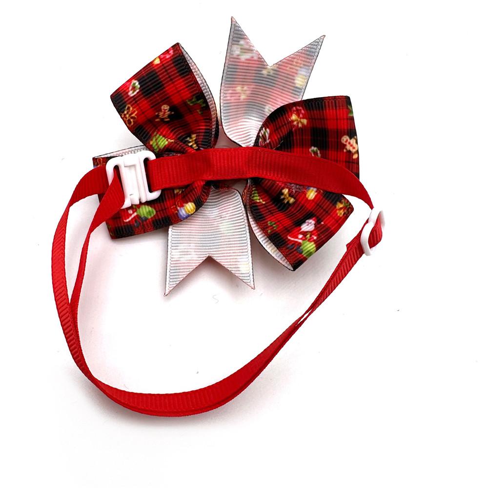 50/100pcs Handmade Christmas Pet Dog Bow Tie Adjustable Pet Dog Bows for Dog Bow Tie Collar Christmas Dog Grooming Products
