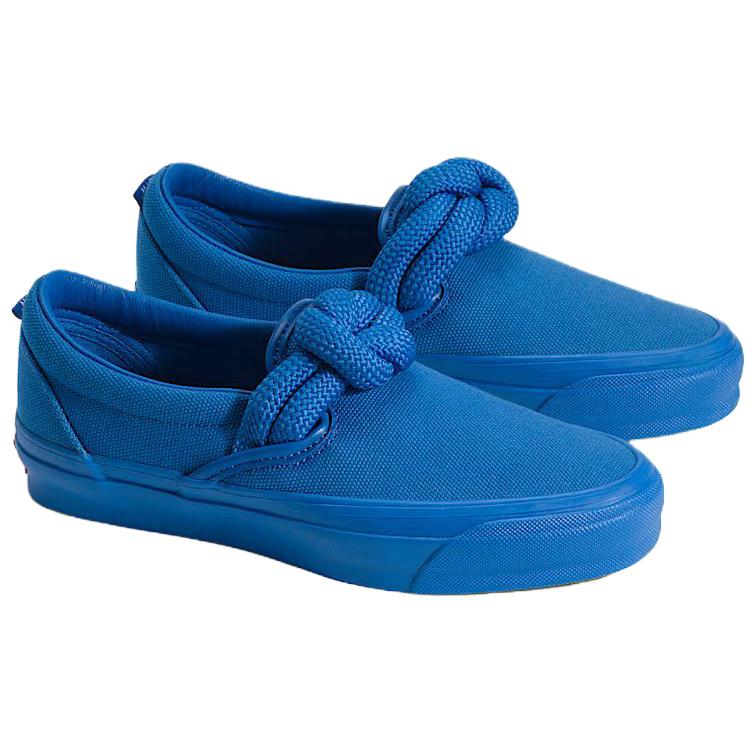 Vans Slip On 98 Vibram Knot Daphne Blue Unisex Sneakers White VN000Y1DICP