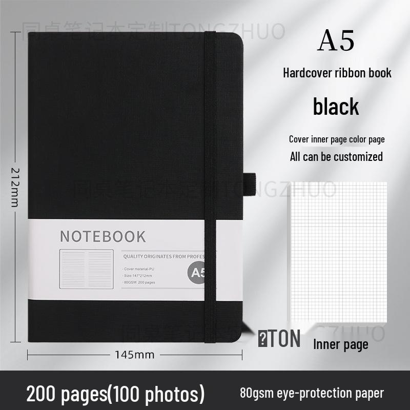 Wysokiej jakości, spersonalizowany notes A5 z gumką do biznesu i biura