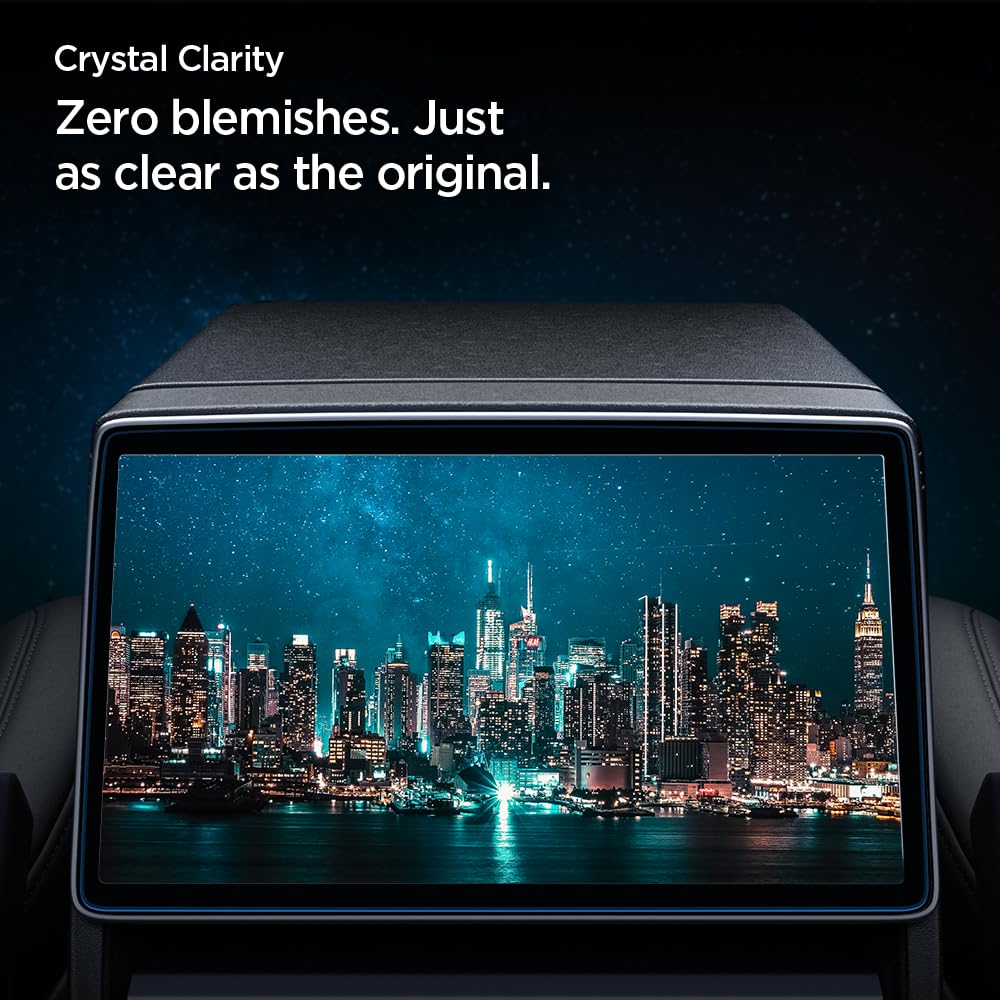 Spigen Glass Film for Tesla Model 3 (24) tRSlim 8" with Paste Kit Anti