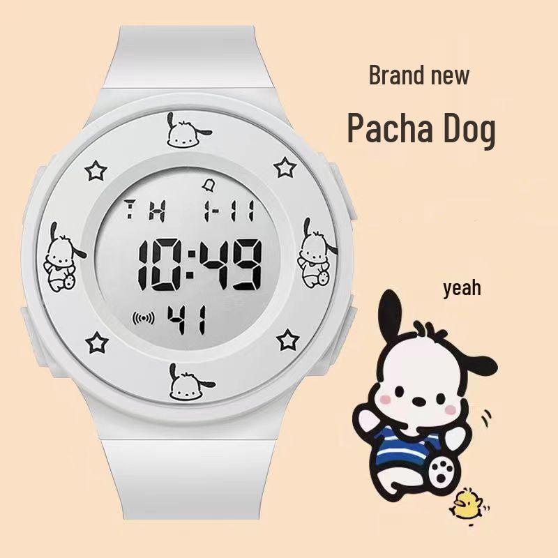 Pachacoin Cute Cartoon Student Electronic Sports Watch белый
