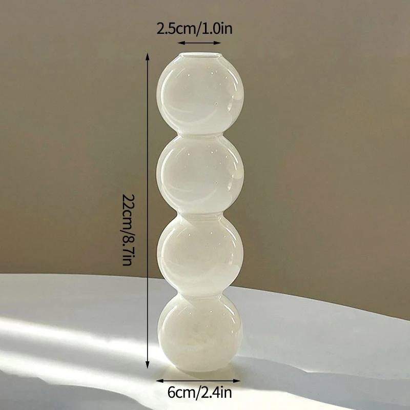Bubble Glass Flower Vase Ins Crystal Ball Bottle Colorful Art Flower Ware Hydroponics Desktop Ornaments Creative Home Decor