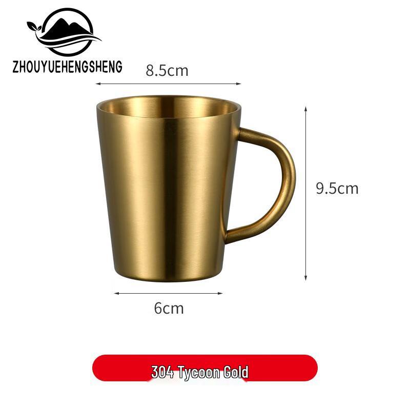 Zhouyue Hengsheng Kubek izolowany ze stali nierdzewnej 304 z podwójnymi ściankami i uchwytem 300 ml