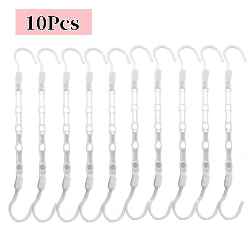 30Pcs Creative Windproof Magic Hanger Multifunctional PP Plastic Hanger Rotatable Folding Hanger Storage and Connection Hook